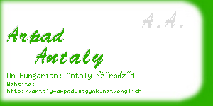 arpad antaly business card